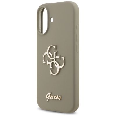 6. Guess Silicone Big 4G Script Case for iPhone 17 - Brown