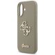 6. Guess Silicone Big 4G Script Case for iPhone 17 - Brown