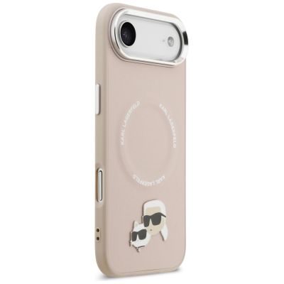 4. Karl Lagerfeld Karl & Choupette Pins MagSafe Case for iPhone Air Pink