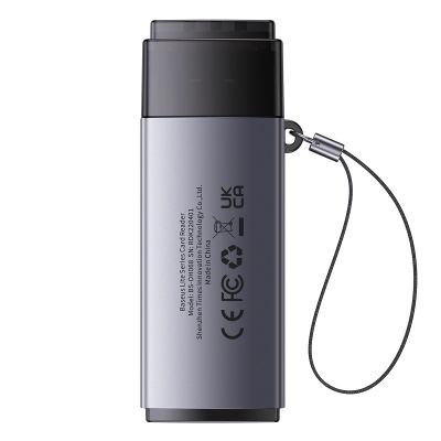 4. Baseus Lite Series adapter SD / TF USB card reader gray (WKQX060013)
