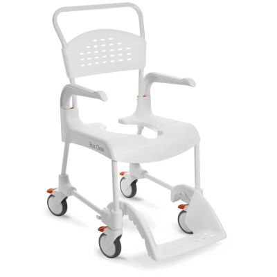 Etac Clean toilet and shower trolley, seat width/height 48x49 cm, snow white