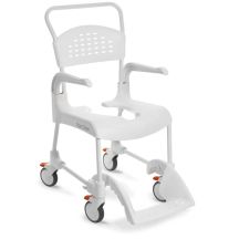 Etac Clean toilet and shower trolley, seat width/height 48x49 cm, snow white