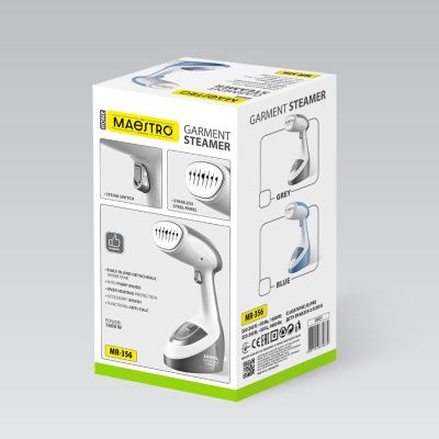 3. 1600W Maestro MR-356-GREY Garment Steamer
