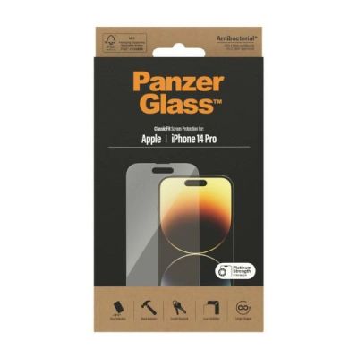 6. PanzerGlass Classic Fit antibacterial glass for iPhone 14 Pro