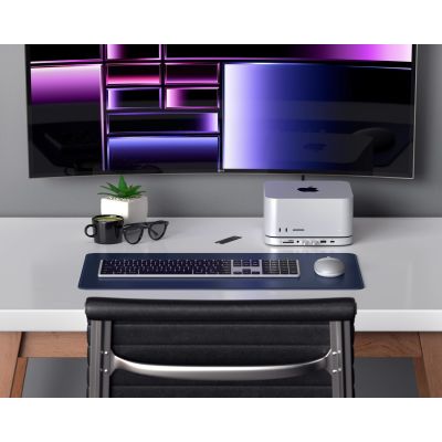 6. Satechi Stand & Hub - stand and hub for Mac Mini/Studio (USB-C 3.2, USB-A 3.2, 2x USB-A 3.0, 3.5mm jack, micro/SD port, NVMe/M.2 SATA SSD)