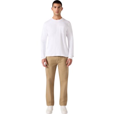 5. Champion LS Tee Men's T-Shirt White 222507 WW001