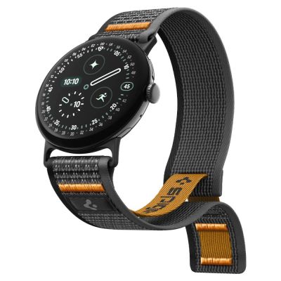 5. Spigen Athlex Air Band for Google Pixel Watch 41 mm – Black-Orange