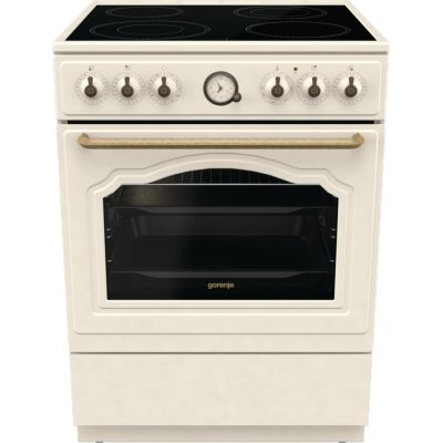 GORENJE GECS6B70CLI Retro electric cooker 60 cm | ExtraSteam | AirFry | FrozenBake | cream