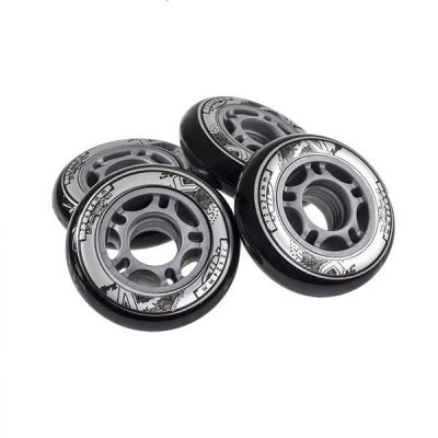 12. PU 70x24 82A BLACK WHEELS (4 pcs.) NILS EXTREME