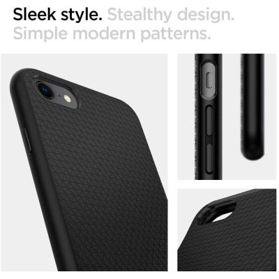 3. Spigen Liquid Air Case for iPhone 7 / 8 / SE 2020 / SE 2022 - Black