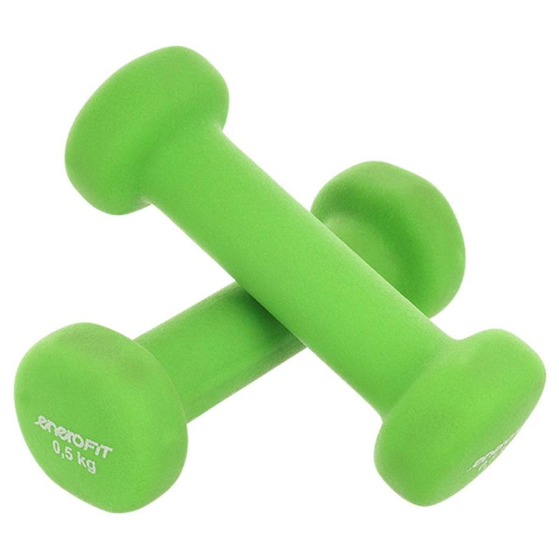 4. EB FIT neoprene dumbbell 0.5 kg green 1029221
