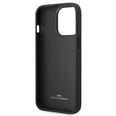 7. BMW Leather Diamond Pattern case for iPhone 14 Pro - black