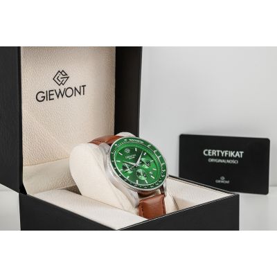 7. Men's Watch Giewont Chronograph Sapphire Brown Green GW3520-A6