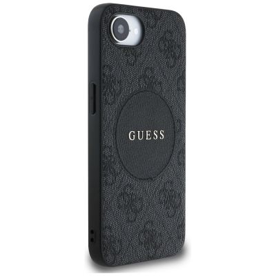 4. Guess 4G Circle Classic Logo MagSafe case for iPhone 16e - black