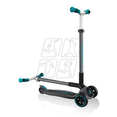 19. Globber Master Prime 3-wheel scooter / Black - Teal 664-105