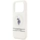 6. US Polo DH and Bottom Stripe Logo MagSafe Case for iPhone 17 Pro - White