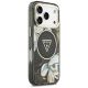 4. Guess IML Glitter Flowers Triangle MagSafe Case for iPhone 17 Pro / 18 Pro - Black