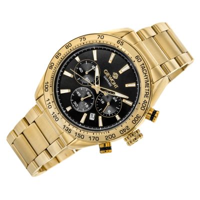 3. Men's Watch Giewont Chronograph Sapphire Gold Black GW9580-B4