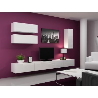 8. TV cabinet VIGO '140' 30/140/40 white/white gloss