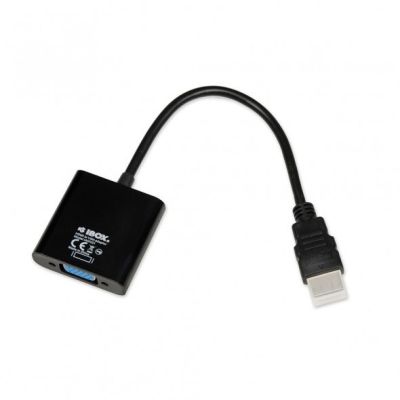 IBOX IAHV01 Adapter (HDMI M - D-Sub (VGA) F; 1m; black)