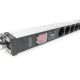 10. Digitus Power strip with aluminum profile, with switch and surge protection, 12 sockets with protective contacts, power cord