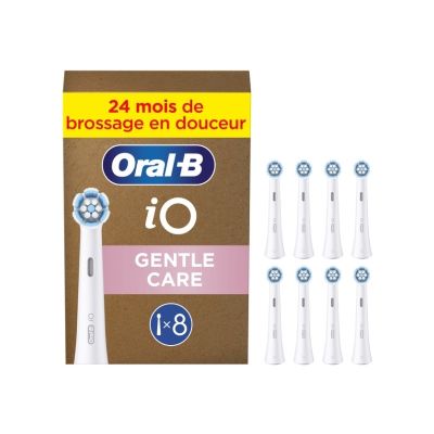 Braun Oral-B iO Brushes Gentle Cleaning Replacement Brushes / Clip-on Brushes 8 pcs.