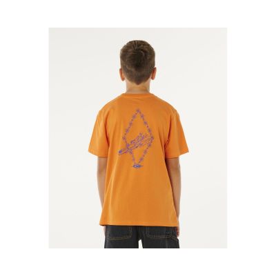 3. RIP CURL Eternal Shred Art Tee-Boy Orange
