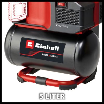 4. Oil-free cordless compressor TE-AC 18/75 LI OF-SOLO EINHELL