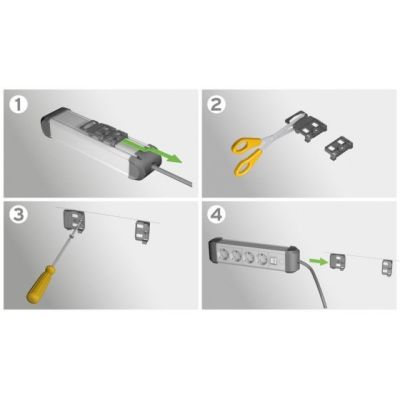 2. Brennenstuhl 1391010601 5 m power strip 6 x sockets Indoor Black, Silver