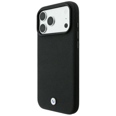2. BMW Kevlar Metal Logo MagSafe Case for iPhone 18 Pro / 17 Pro - Black