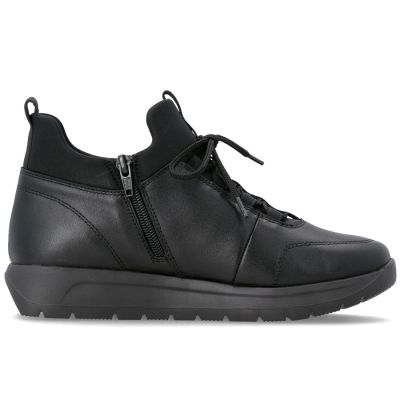 2. Women's leather insulated ankle boots black Remonte Rieker D2V06-35
