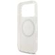 7. Guess IML Flowers Electro Pearl Strap MagSafe Case for iPhone 17 Pro - White