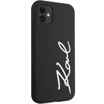 4. Karl Lagerfeld KLHCN61SKSVGK iPhone 11 / Xr 6.1" black/black hardcase Silicone Signature