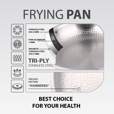 3. HAMMERED Steel Frying Pan 28 cm MR-1229-28 MAESTRO