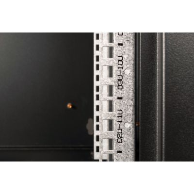 29. Unique 19" 12U wall-mounted network cabinet 600x450, glass door, black, undivided, assembled, 100kg