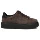 3. Women's leather platform sneakers, brown, Filippo DP6119