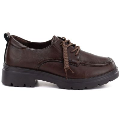 2. Jezzi JH03-3 women's brown leather shoes