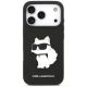 3. Karl Lagerfeld Saffiano Mono Patch Choupette Case for iPhone 18 Pro / 17 Pro – black