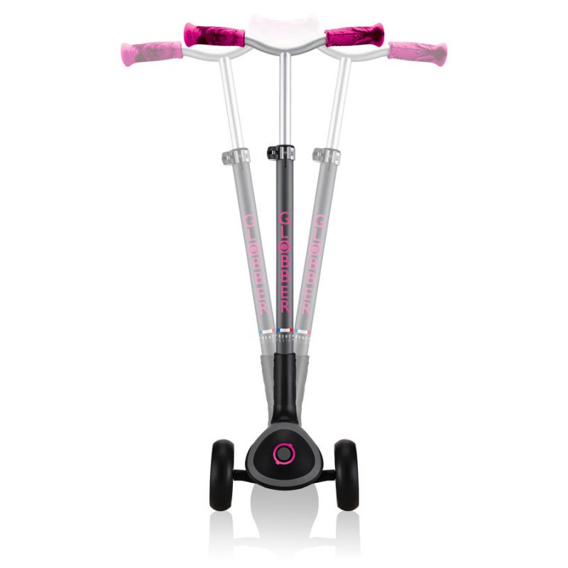 23. Globber Master Prime 3-Wheel Scooter / Black - Neon Pink 664-110