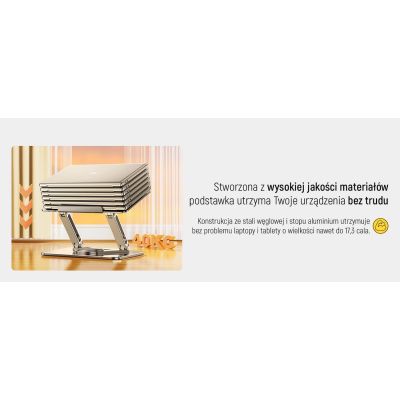 29. Wozinsky WRS-CPY84SS Aluminum Laptop and Tablet Stand + Free Smartphone Stand - Silver