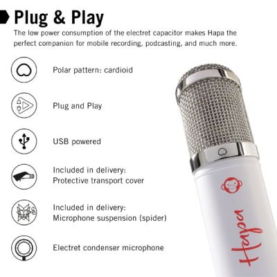 6. Monkey Banana Hapa White Table Microphone