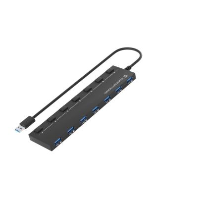 6. Conceptronic HUBBIES19BP USB 3.2 Gen 1 (3.1 Gen 1) Type-A 5000 Mbit/s Hubs and Hubs Black
