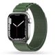 7. Tech-Protect Nylon Pro Strap for Apple Watch 4 / 5 / 6 / 7 / 8 / 9 / SE / Ultra 1 / 2 (42/44/45/49 mm) - Dark Green