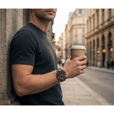 3. Smartwatch Gravity Black Strap + Bracelet GT42-5