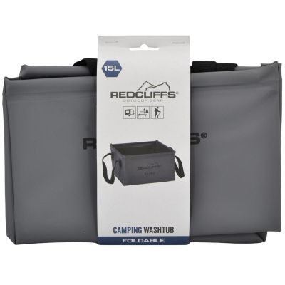 3. Foldable Travel Bowl Square Water Container 15L Gray Redcliffs