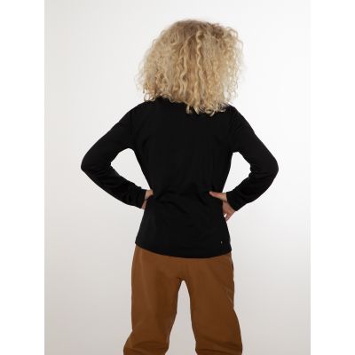 6. Protest Willowy Jr. Kids' Zip-Up Turtleneck Sweatshirt, Quick-Drying, Black (P3810300/290)