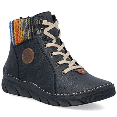 7. Rieker 55040-00 comfortable black women's ankle boots