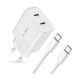 2. Tech-Protect C20W 2x USB-C PD 20W charger with USB-C / USB-C cable - white