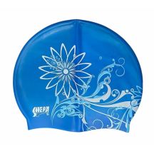 SHEPA silicone bathing cap, blue graphics, B4