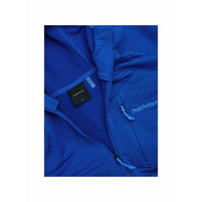 4. Men's PEAK PERFORMANCE M Trail Polartec Power Grid Zip Hoodie, Blue